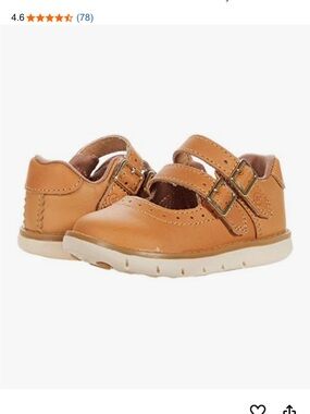Stride rite Toddler Double-Strap Tan Leather Mary Jane coraline Shoes girls 8.5